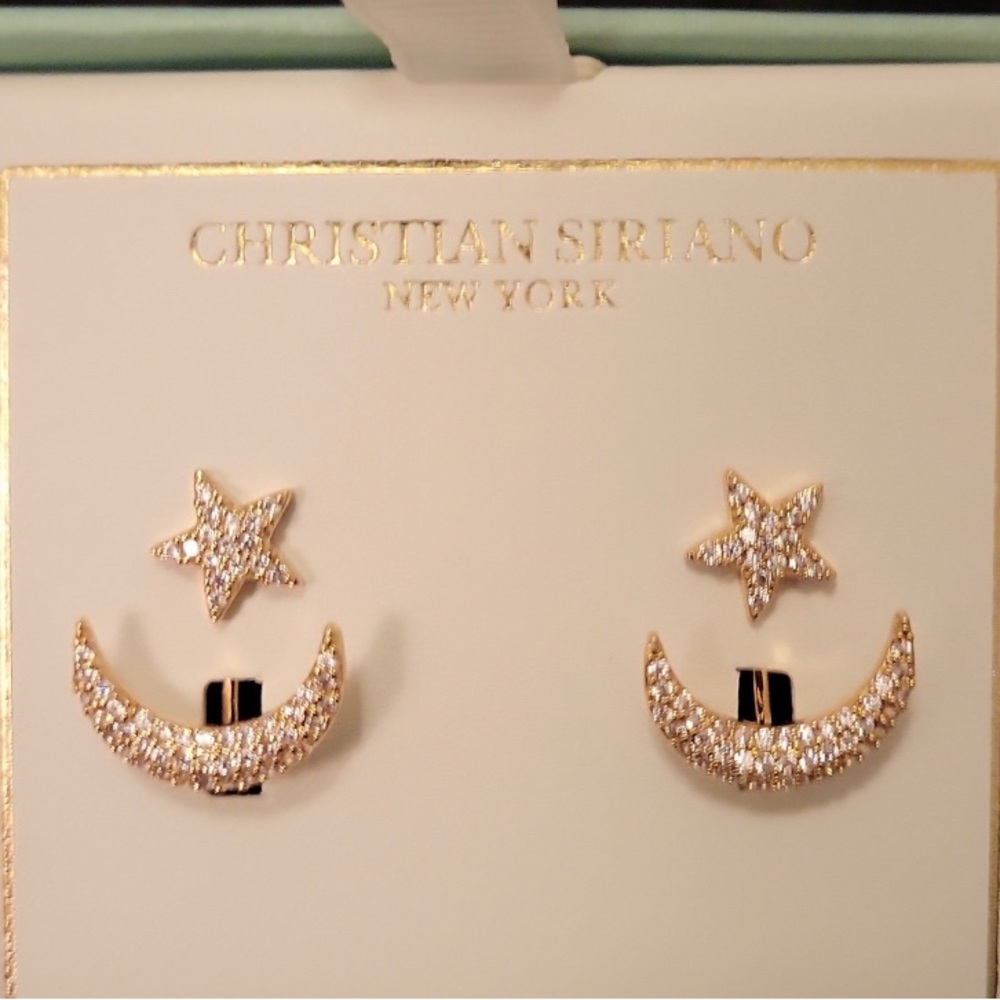NWT Christian Siriano Star&Moon Earrings